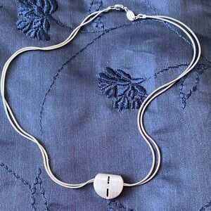 Elegant Fossil Silver Necklace